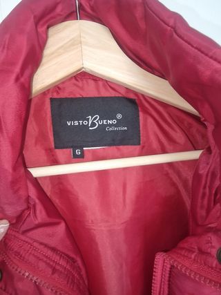 Abrigo rojo talla G