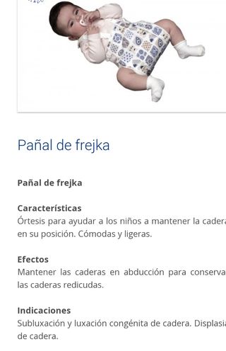 Pañal FREJKA férula cadera bebes
