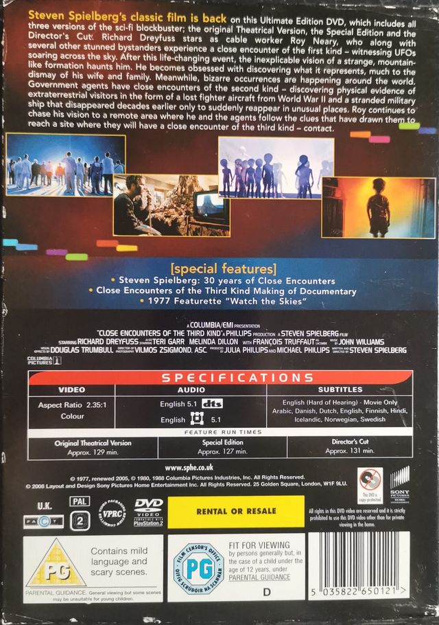 Close encounters of the third kind - 3 disc