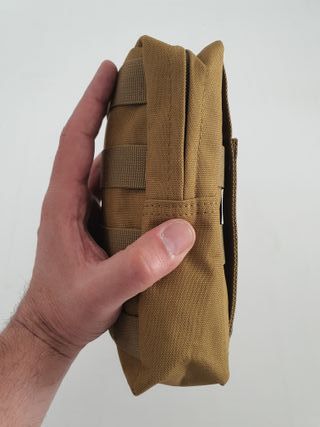 Riñonera táctica larga exterior molle coyote caqui