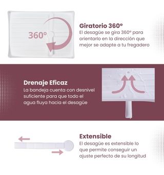 Escurreplatos Acero Inoxidable Blanco