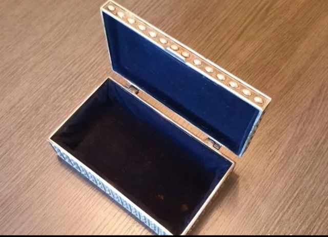 Antiguo Joyero - Estuche peltre