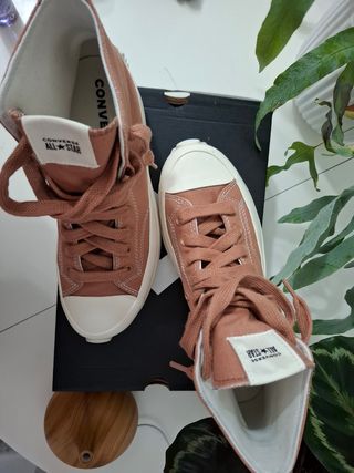 Zapatillas converse altas color coral