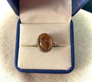 Anillo de Rutilo Dorado en Plata I