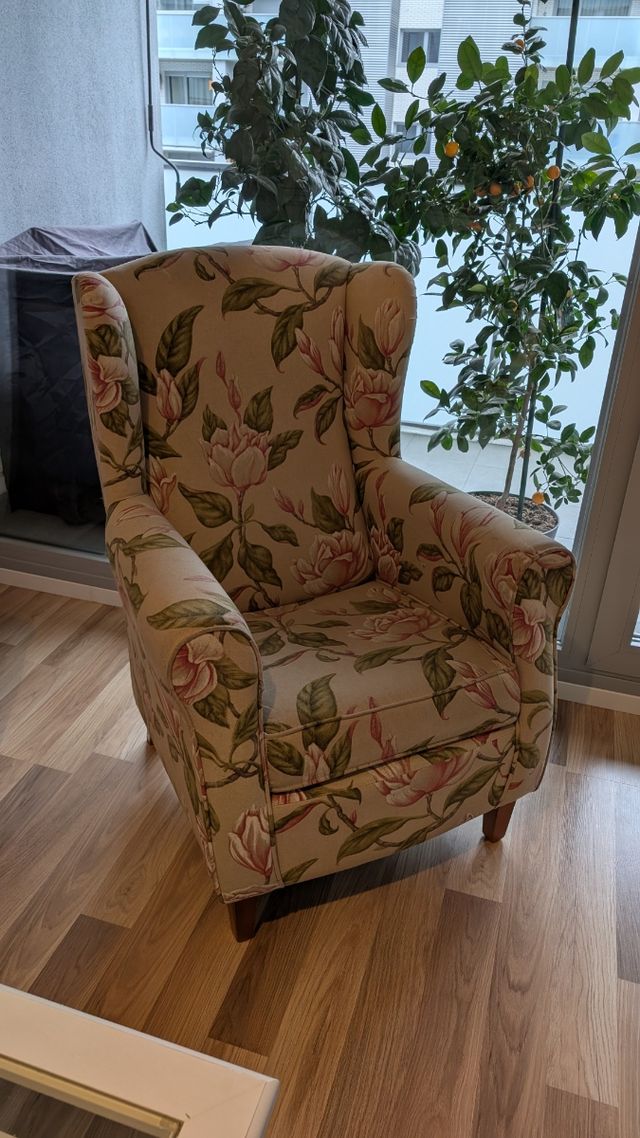Sillón Orejero Estampado Floral