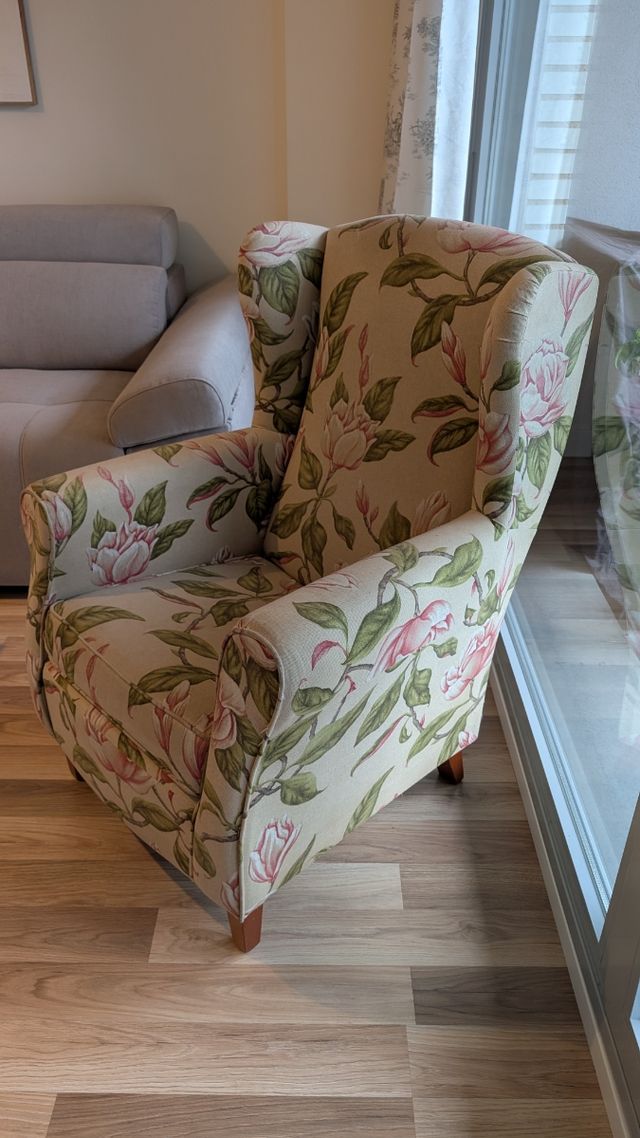 Sillón Orejero Estampado Floral