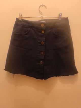 Falda vaquera, azul marino