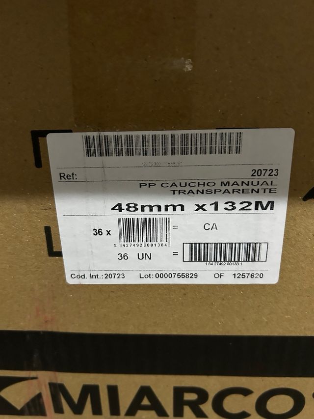 Rollo cinta transparente adeshiva