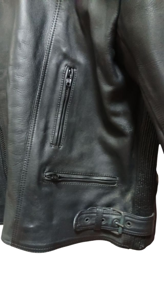 Cazadora para moto de piel