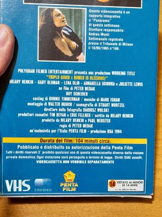 VIDEOCASSETTA VHS FILM TRIPLO GIOCO