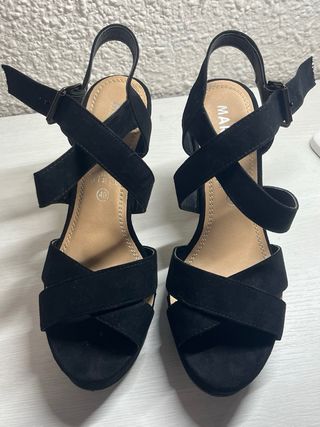 Sandalias de tacón negras Marypaz Talla 40