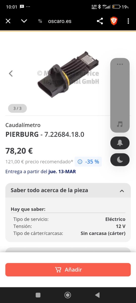 Caudalímetro Audi y Volkswagen ,ford