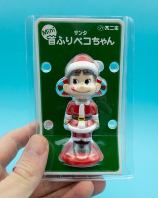 Figura bobblehead Fujiya Japan Peko-chan Navidad