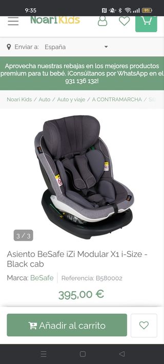 Silla y base isofix besafe izi modular X1 black