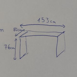 Mesa buena de madera de despacho 153x80x76cm