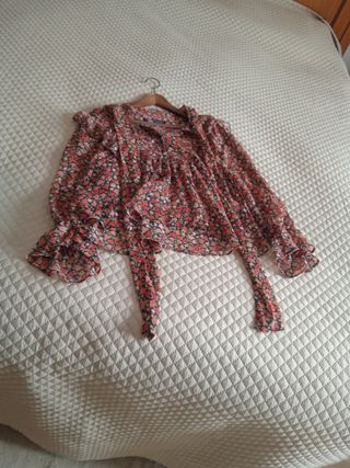 Camisa fluida flores mulher xl