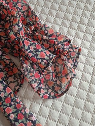 Camisa fluida flores mulher xl