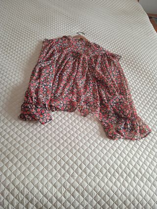 Camisa fluida flores mulher xl