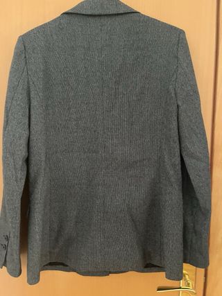 Americana con solapa forrada Blanco