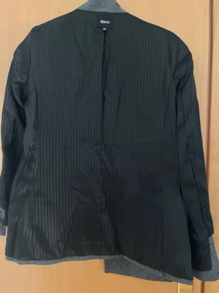 Americana con solapa forrada Blanco