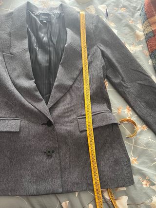 Americana con solapa forrada Blanco