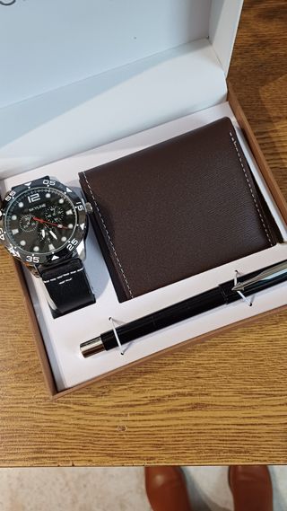 Caja Regalo Reloj cartera y bolígrafo