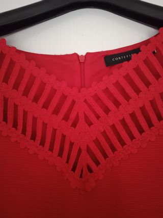Vestido vermelho Cortefiel XL
