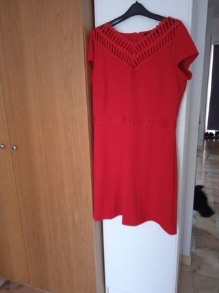 Vestido vermelho Cortefiel XL