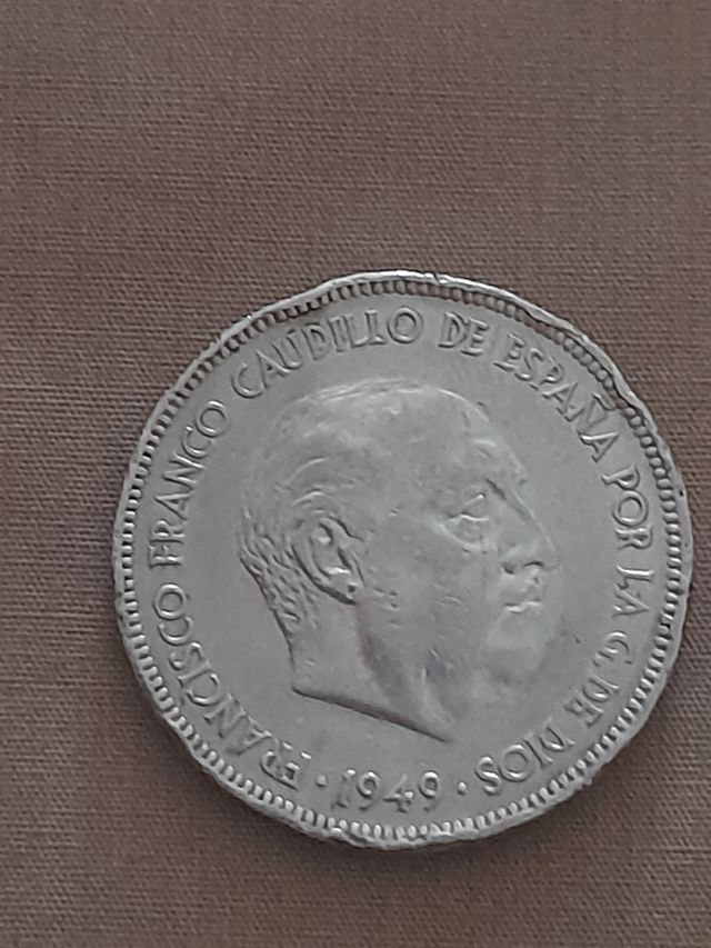 Moneda de 5 Pstas de Franco