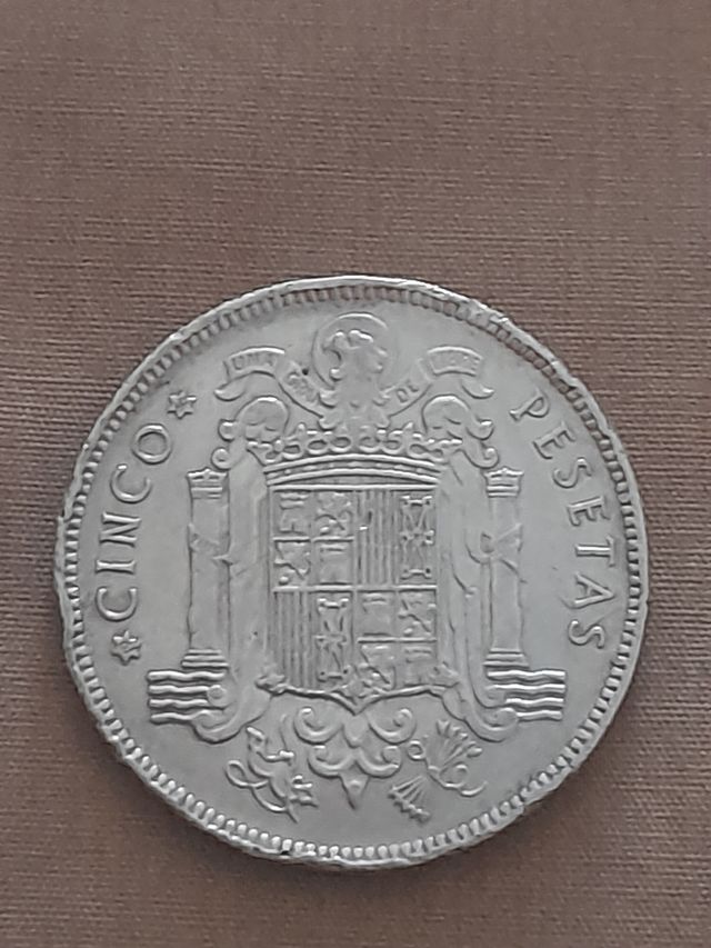Moneda de 5 Pstas de Franco