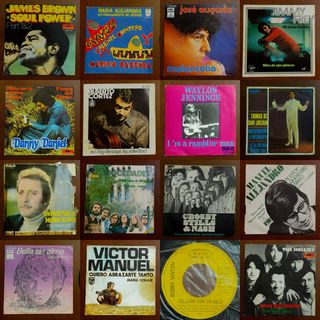 Lote de 28 discos de vinilo 7” singles y EPs