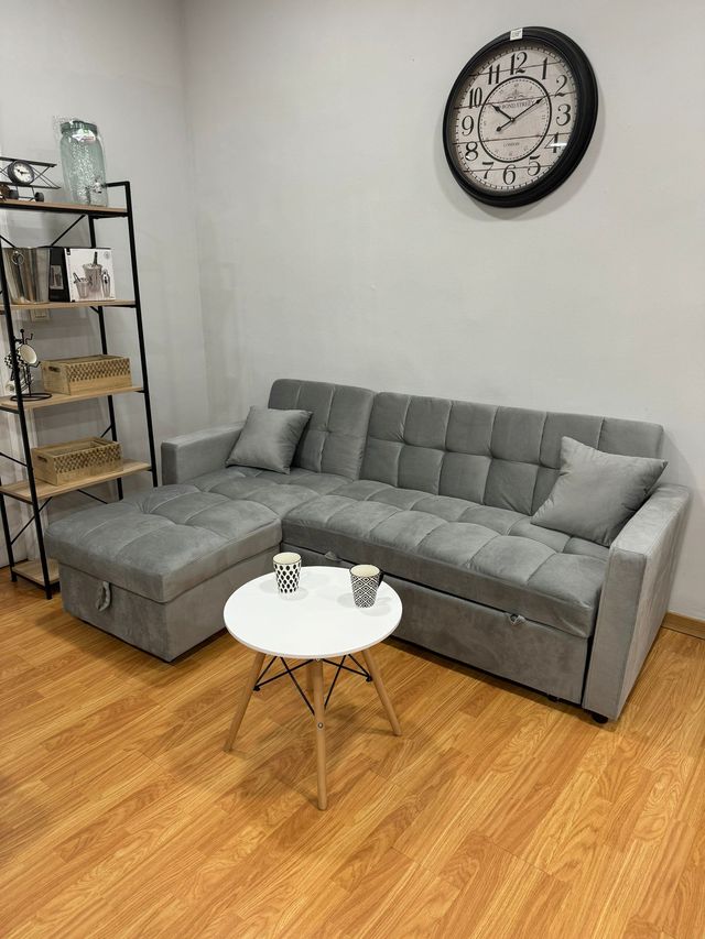 Divano letto chaise longue con cassapanca