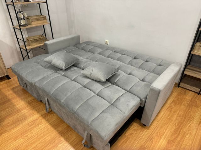 Divano letto chaise longue con cassapanca
