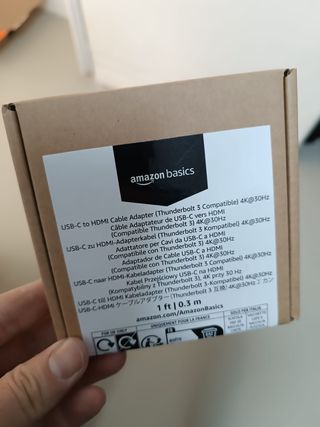 Adaptador de cable USB-C a HDMI sin abrir