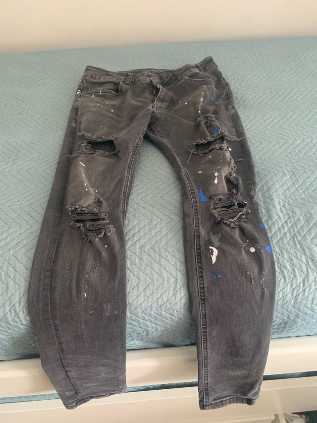 vaqueros rotos pintados