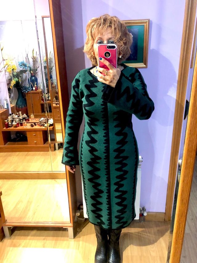 Vestido de punto ajustado T L