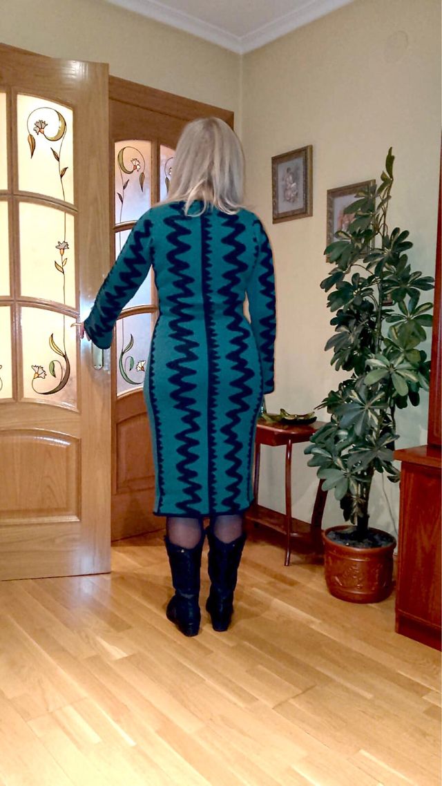 Vestido de punto ajustado T L