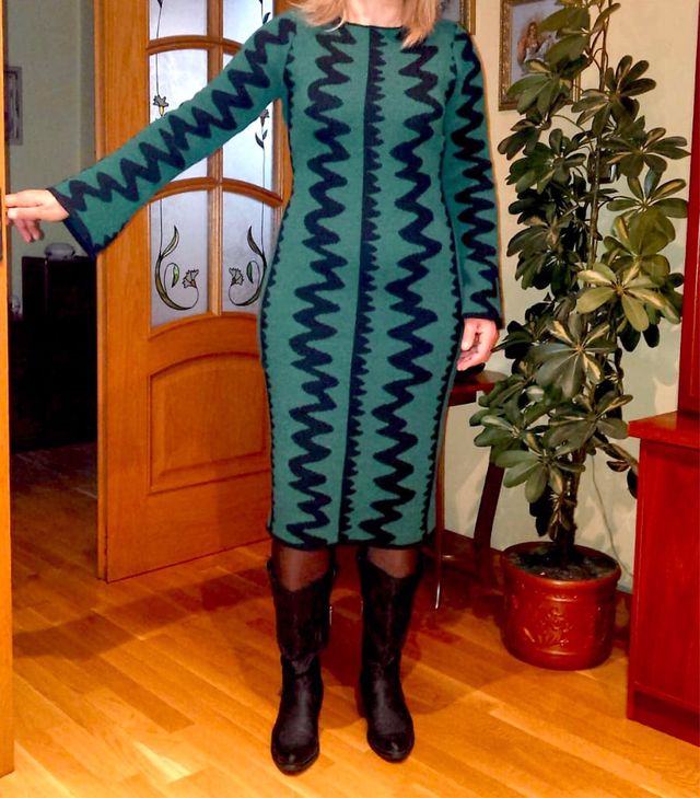 Vestido de punto ajustado T L