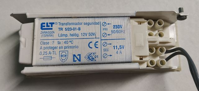 Transformador seguridad a 12v