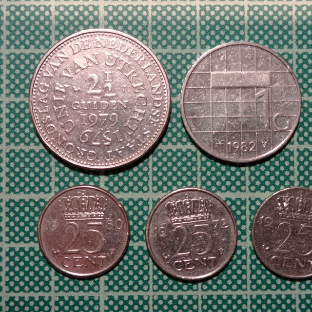 Monedas holandesas años 70 y 80