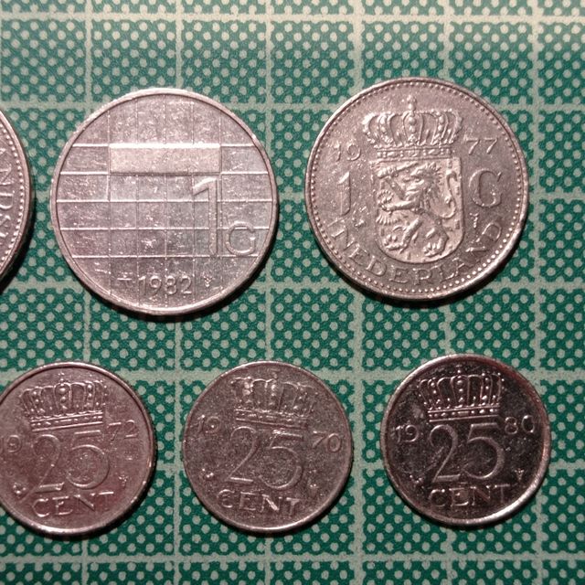 Monedas holandesas años 70 y 80