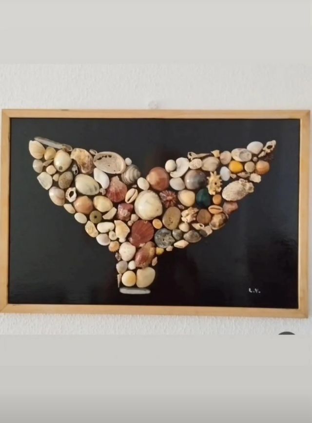 Cuadros de conchitas y caracolas