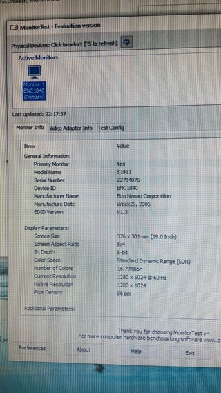 Monitor Eizo  Flex scan S1911 5:4 19pulgasas