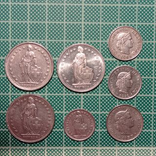 7 monedas suizas 