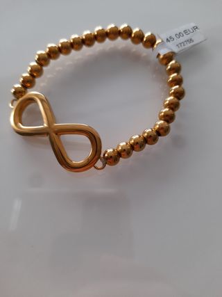Pulsera chapada en oro,  infinito tratada,  