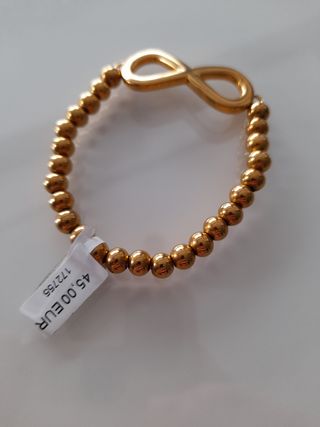 Pulsera chapada en oro,  infinito tratada,  