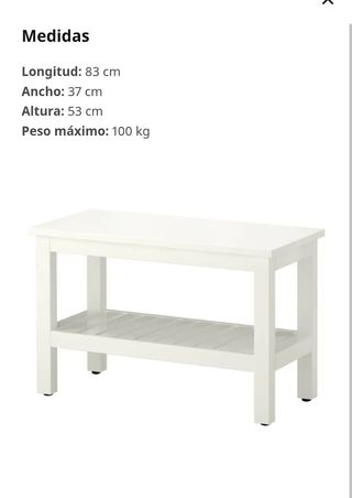 Banco madera Hemnes Ikea 