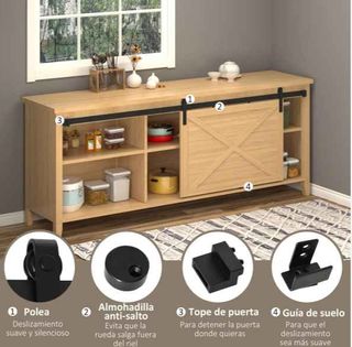 Herraje para Puerta Corredera 200 cm