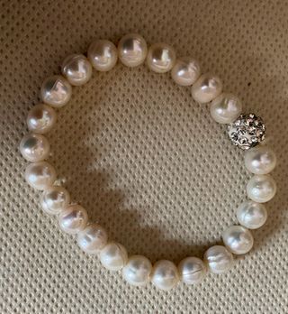 Braccialetto elastico di perle d'acqua dolce Donna