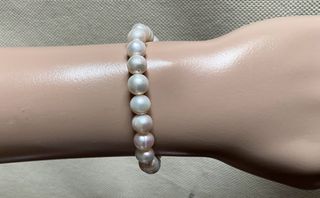 Braccialetto elastico di perle d'acqua dolce Donna